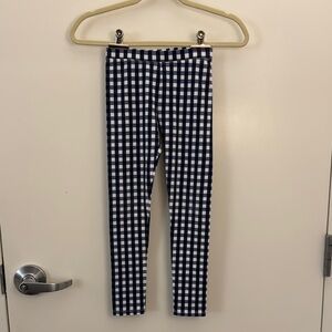 Crewcuts Blue and White Stretchy Leggings with Tapered Silhouette